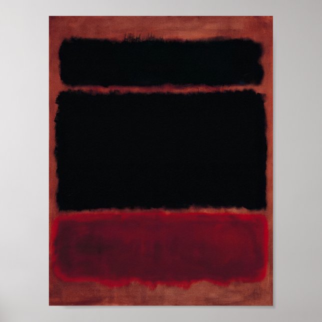 Mark Rothko - Svart i djuprött - 1957 Poster (Framsidan)