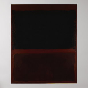 Mark Rothko - Svart på mörkt sienna på lila - 196 Poster