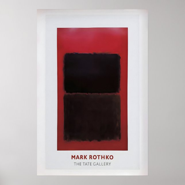 Mark Rothko utställning affisch Vintage Abstrakt K (Framsidan)