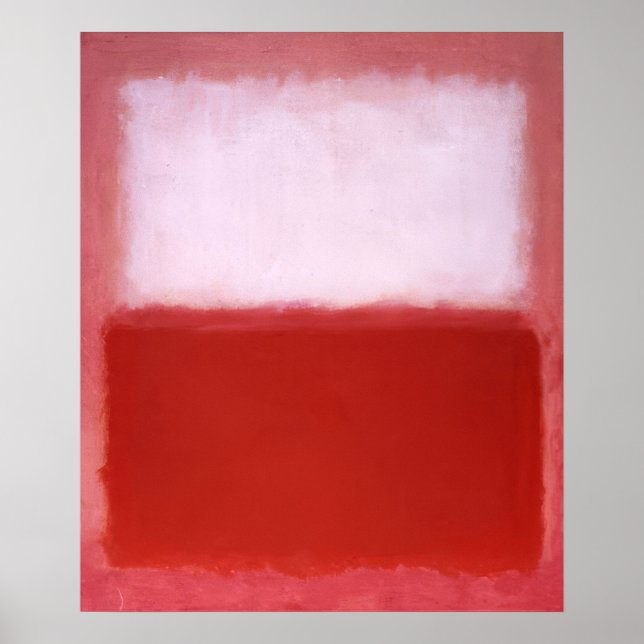 Mark Rothko - Vitt över rött - 1957 Poster (Framsidan)