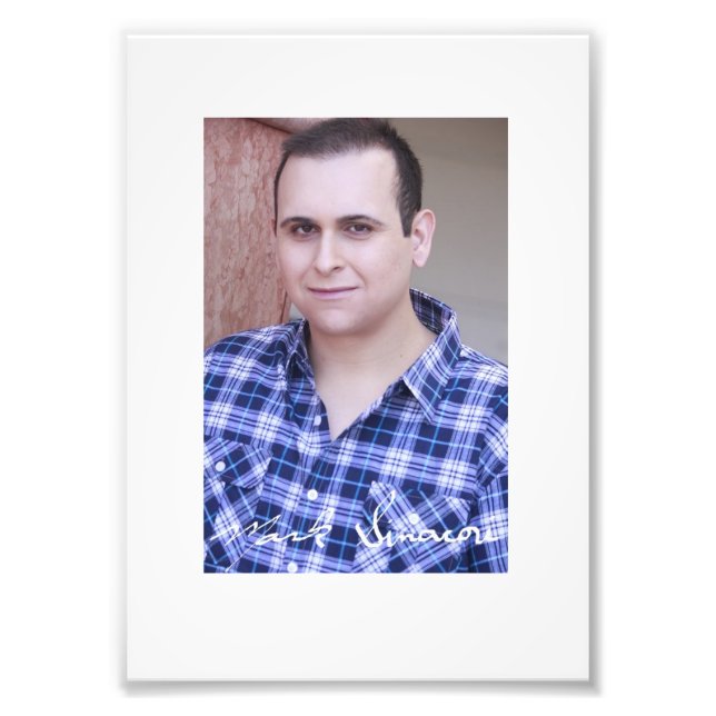 Mark Sinacori Autographed Headshot Fototryck (Framsidan)