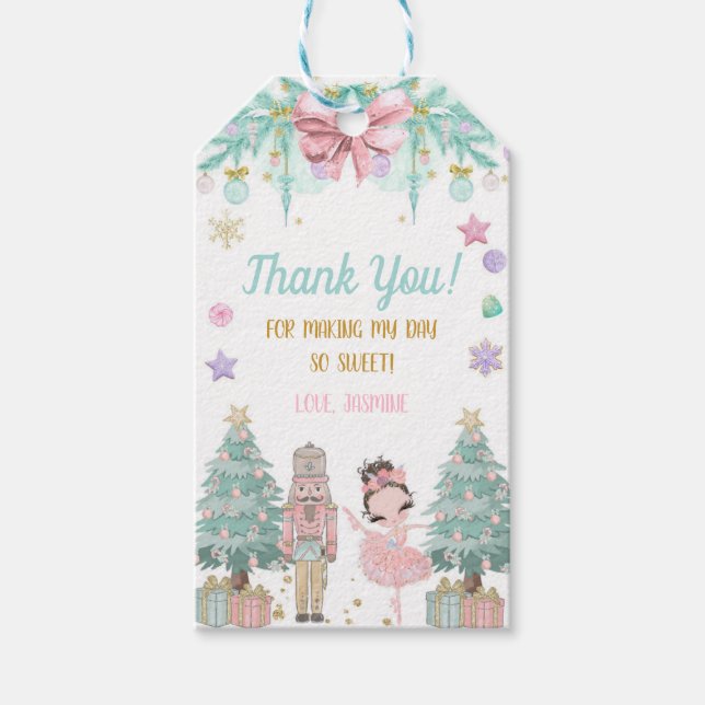 Mark Sockerplommon Fairy Nutcracker Gift Ta Presentetikett (Framsidan)