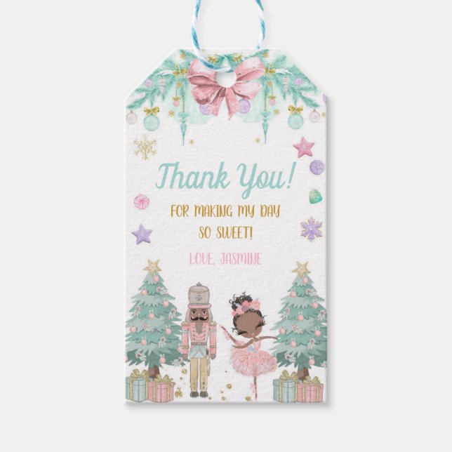 Mark Sockerplommon Fairy Nutcracker Gift Ta Presentetikett (Framsidan)