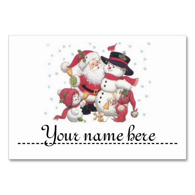 Mark-ställe för julens bord - bordsnummer (Framsidan)