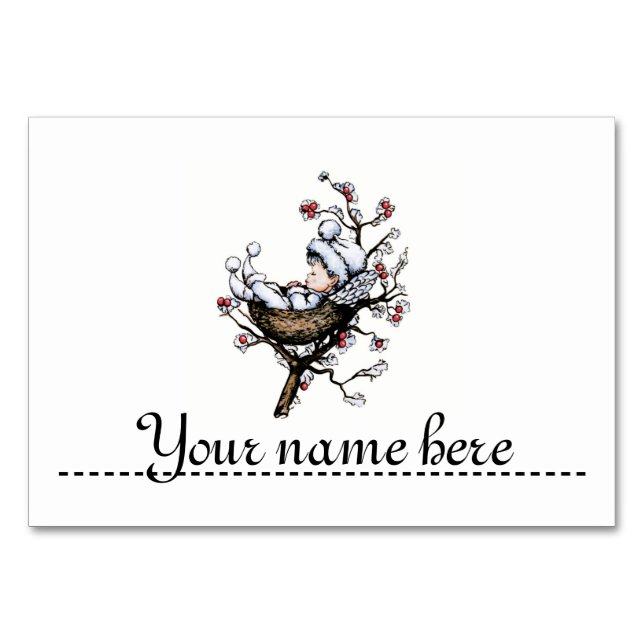 Mark-ställe för julens bord - bordsnummer (Framsidan)