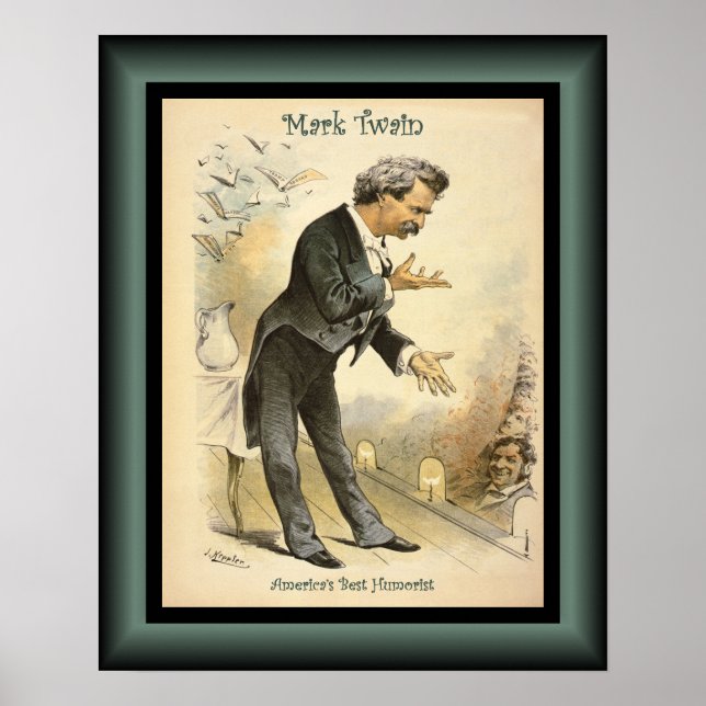 Mark Twain ~ America's Best Humorist ~ Poster (Framsidan)
