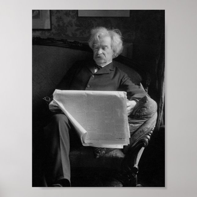 Mark Twain - Amerikansk författare och humorist Poster (Framsidan)