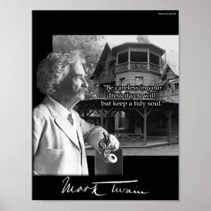 Mark Twain: Anpassad design med olika citattecken Poster