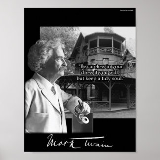 Mark Twain: Anpassad design med olika citattecken Poster