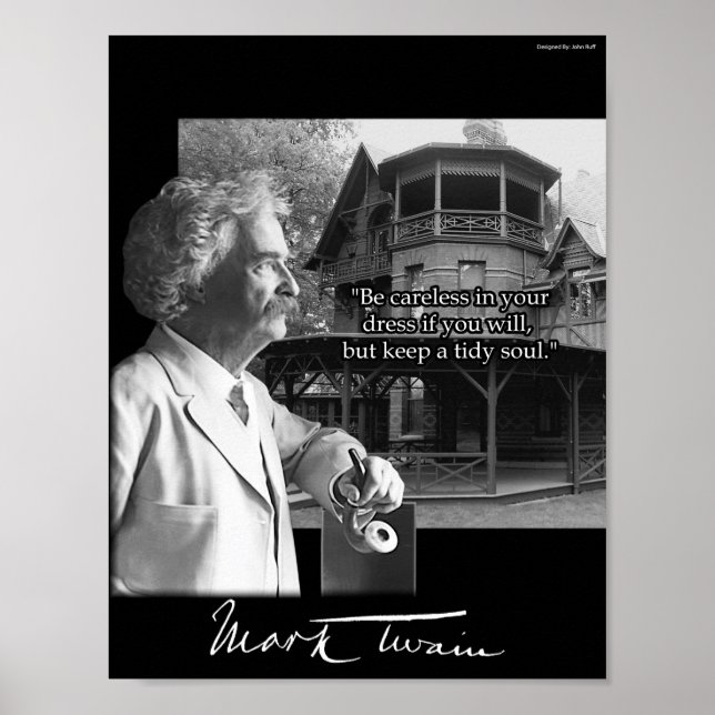 Mark Twain: Anpassad design med olika citattecken Poster (Framsidan)