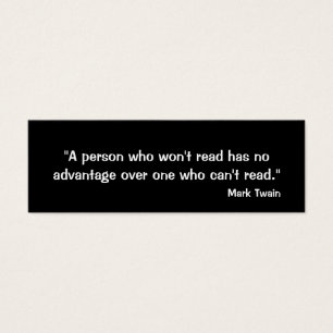 Mark Twain-bokmärke Litet Visitkort