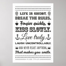 Mark Twain - Bryt Reglerna Poster
