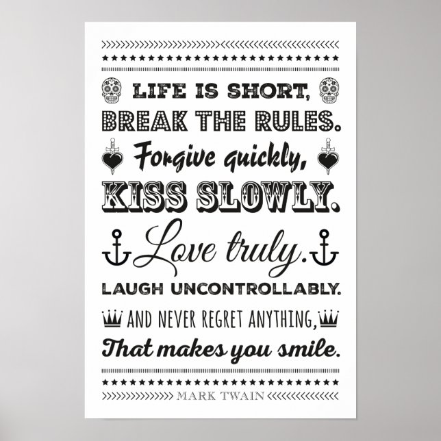Mark Twain - Bryt Reglerna Poster (Framsidan)