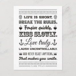 Mark Twain - Bryt Reglerna Vykort