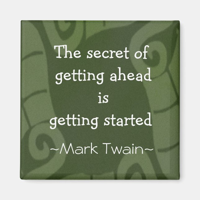 Mark Twain-citat - inspirationsindikator Magnet (Framsidan)