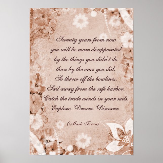 Mark Twain-citat Poster (Framsidan)