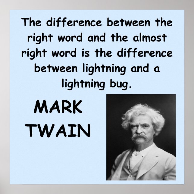 Mark Twain-citat Poster (Framsidan)