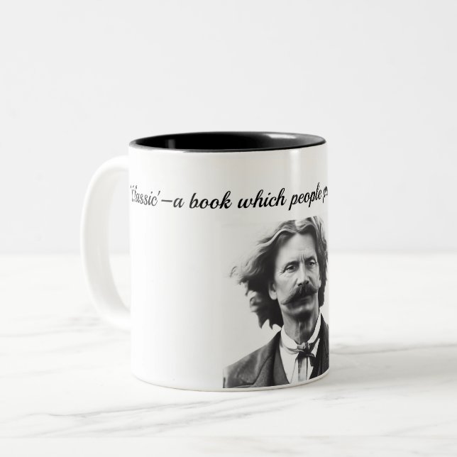 Mark Twain Citates Coffee Mugg (Framsida vänster)