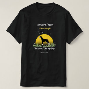Mark Twain-citatet "Ju mer jag gillar min Hund" T Shirt