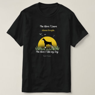 Mark Twain-citatet "Ju mer jag gillar min Hund" T Shirt