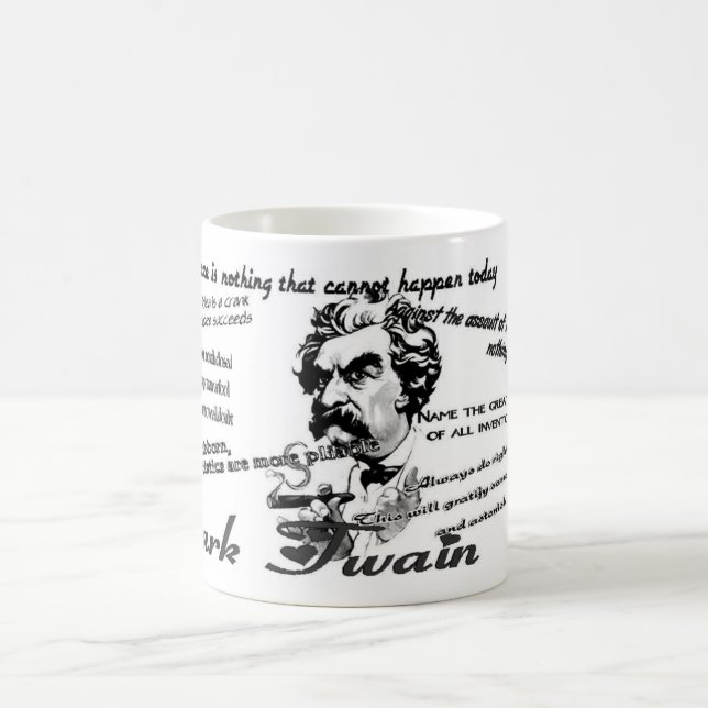 Mark Twain citationstecken Kaffemugg (Center)