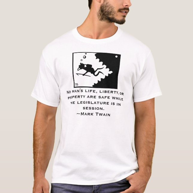 MARK TWAIN citationsteckenskjorta T-shirt (Framsida)