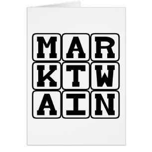 Mark Twain, författare till Tom Sawyer och Huck Fi Hälsningskort