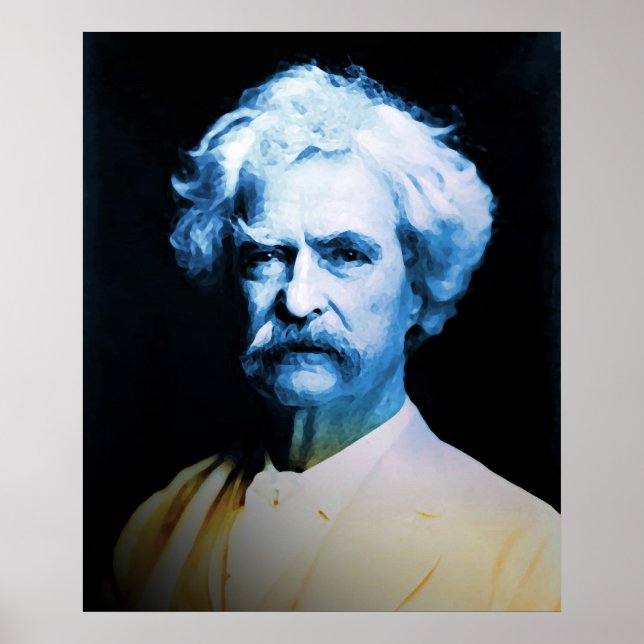 Mark Twain in Blue Poster (Framsidan)