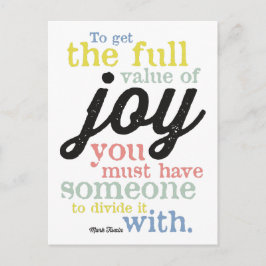 Mark Twain - Joy Vykort