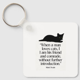 Mark Twain Katt Citat Nyckelring