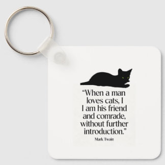 Mark Twain Katt Citat Nyckelring