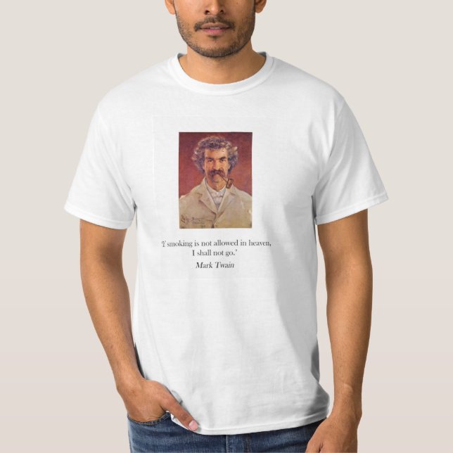 Mark Twain leda i rör att röka t-skjortan Tee (Framsida)