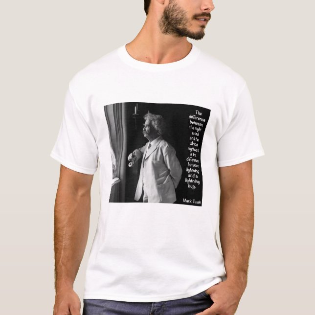 Mark Twain - lysmaskT-tröja Tee Shirt (Framsida)