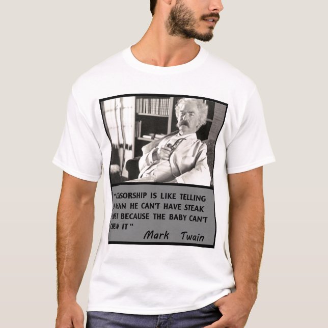 Mark Twain mot censur T-shirt (Framsida)