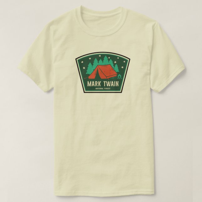 Mark Twain National Forest Camping T Shirt (Design framsida)