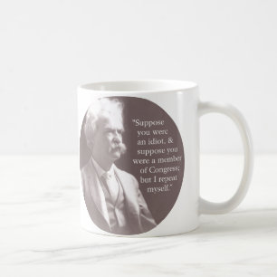 Mark Twain på kongress Kaffemugg