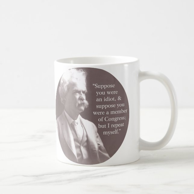 Mark Twain på kongress Kaffemugg (Höger)