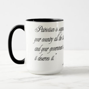 Mark Twain patriotismcitationstecken Mugg