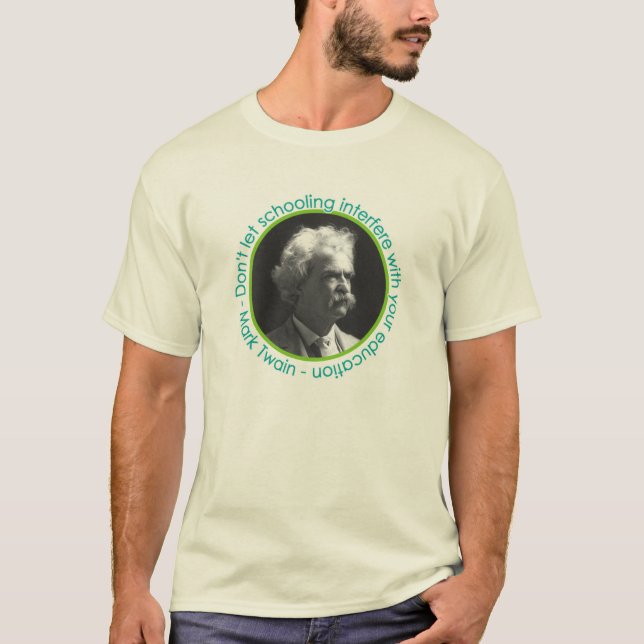 Mark Twain porträtt med citationsteckenskjortan Tee (Framsida)