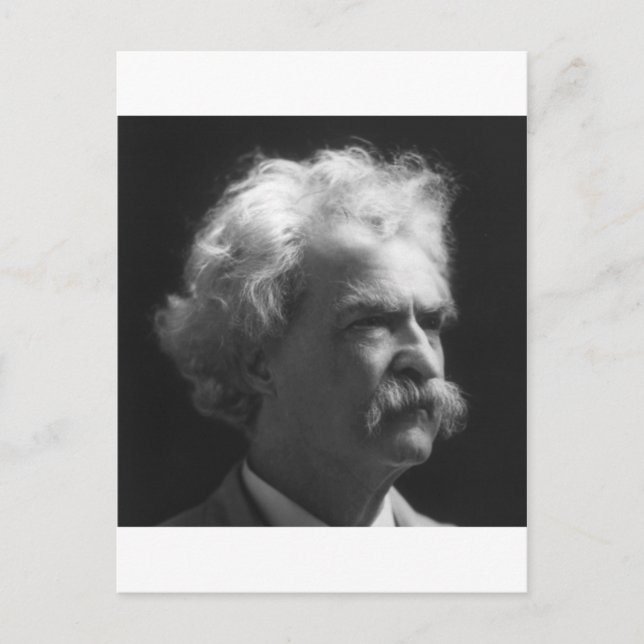 Mark Twain porträtt Vykort (Framsida)