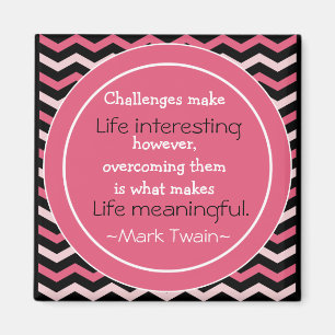 Mark Twain Quotation - inspirera gåva Magnet