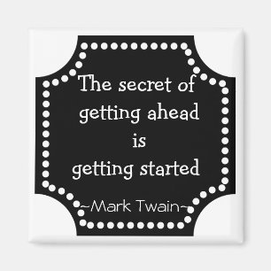 Mark Twain Quotation - inspirera gåva Magnet