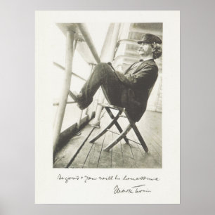 Mark Twain Quote Handskriftlig amerikansk litterat Poster