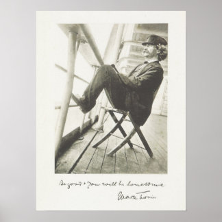 Mark Twain Quote Handskriftlig amerikansk litterat Poster
