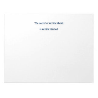 Mark Twain Quote - Hemligheten att gå vidare är... Anteckningsblock