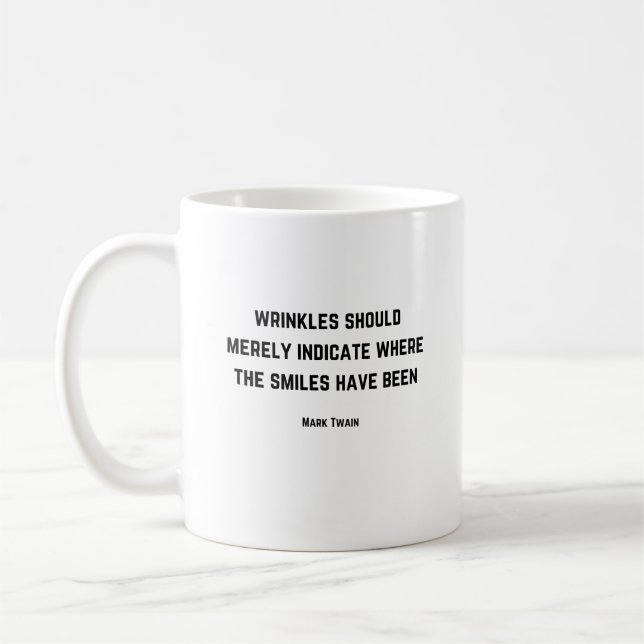 Mark Twain Quote - Smiles - Kaffemugg (Vänster)