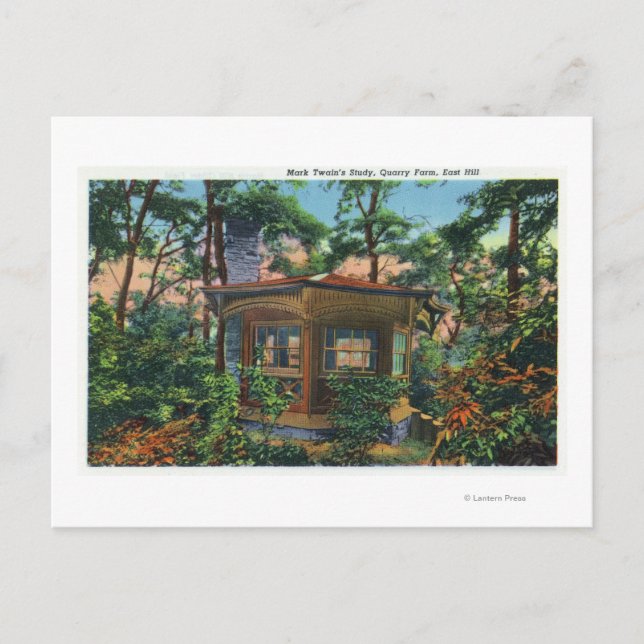 Mark Twain's Study at Quarry Farm, Öster Backe Vykort (Framsida)