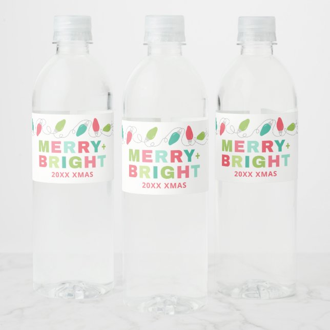 Märk + Vattenflaska för Bright Helgdag Vattenflaskor Etikett (Flaskor)