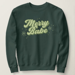 Märka babe-Trendigets Grönt-teckensnitt med Snöfli T Shirt