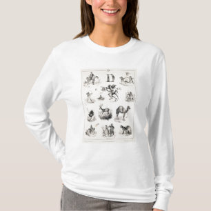 Märka D från en alfabetabc-bok, 1832 Tee